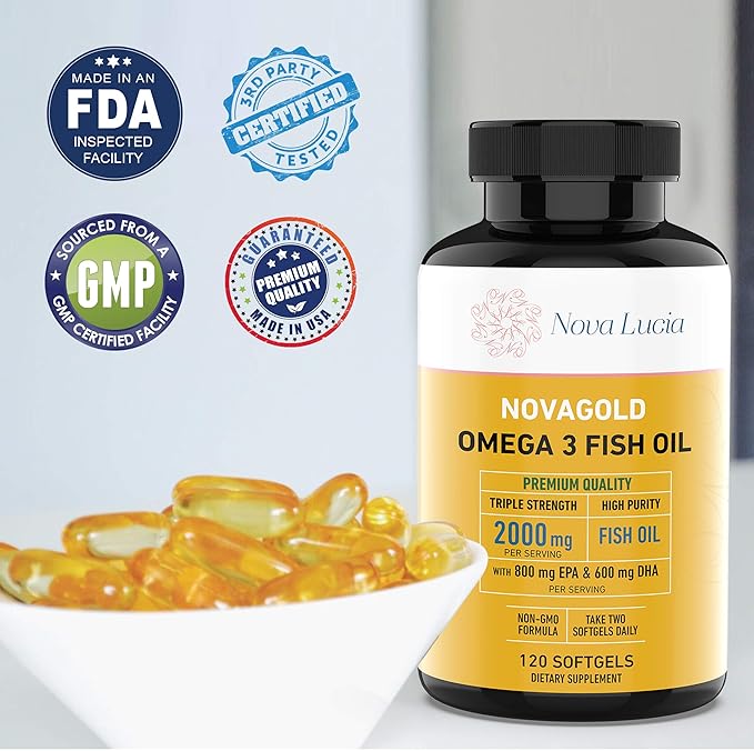 Omega 3 Burpless Fish Oil Supplement 2000mg Max 120 Small