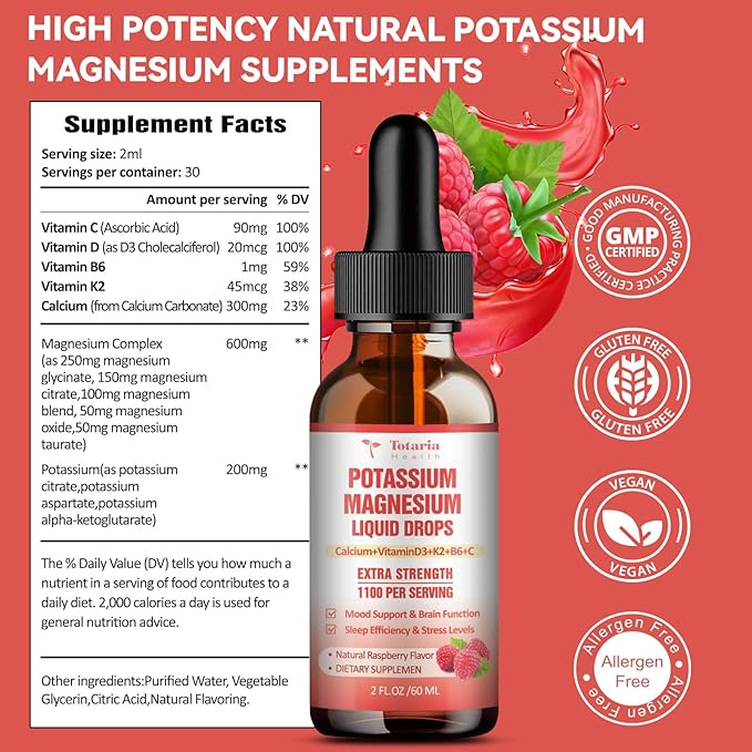 Potassium Magnesium Supplement Triple Complex Magnesium