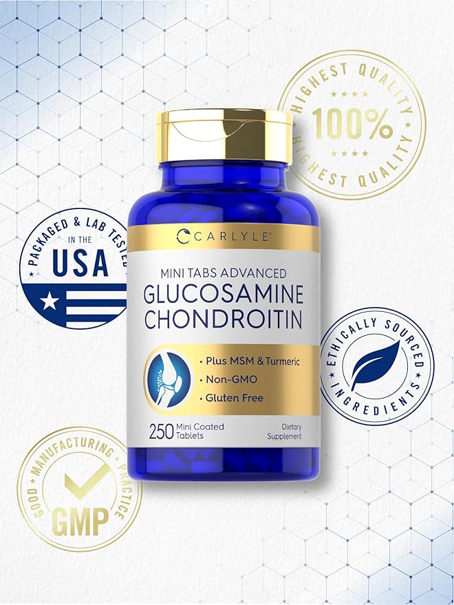 Carlyle Glucosamine Chondroitin MSM Turmeric 250 Mini
