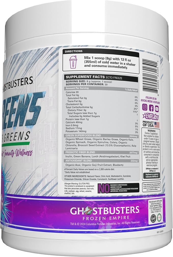 EHP Labs x Ghostbusters OxyGreens Super 30 Serves
