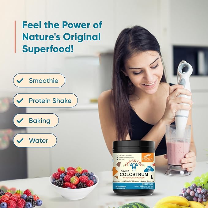 Sandhu's Pure Bovine Colostrum 130 Servings