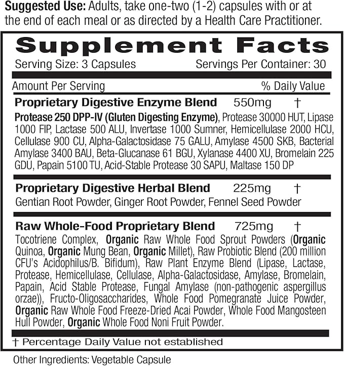 EMERALD LABS Digestive Health 90 Vegetable (30-Day Supply)