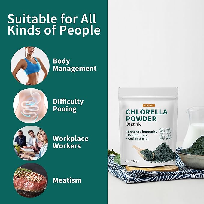 Chlorella Powder Natural- Chlorophyll Powder, Supports 8 oz.