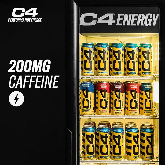 C4 Energy Drink 16oz (Pack of 12) - Frozen Bombsicle - Sugar Free Pre Workout Performance Drink with No Artificial Colors or Dyes