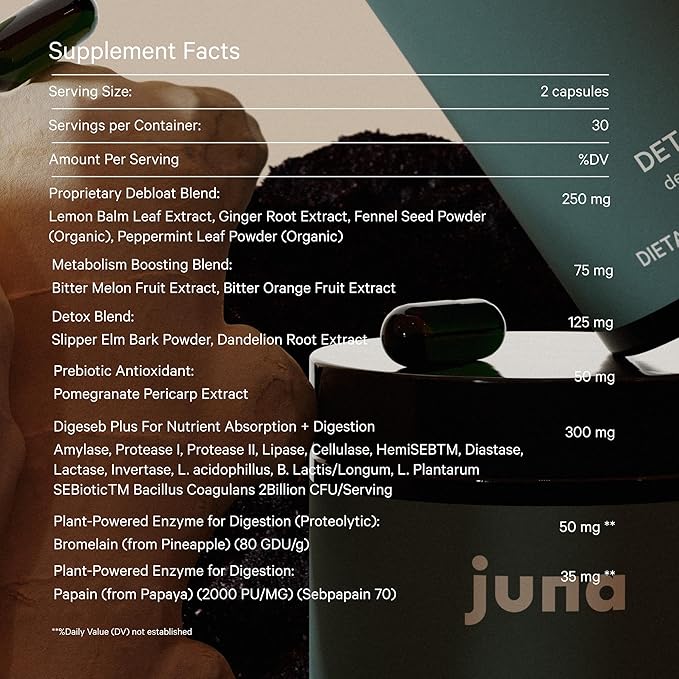 Juna Detox Digestive Enzymes 2- in -1 Digestive