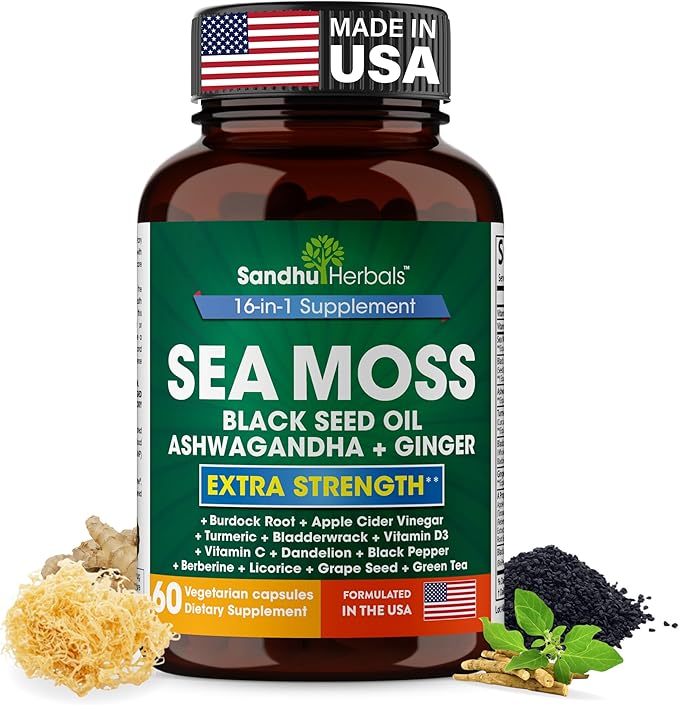 Sea Moss Capsules with Black Seed 60 Pills