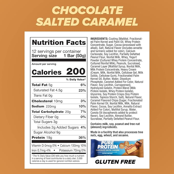 Pure Protein Bars, High Protein, Nutritious 1.76 oz., 12 Count 1) (Packaging