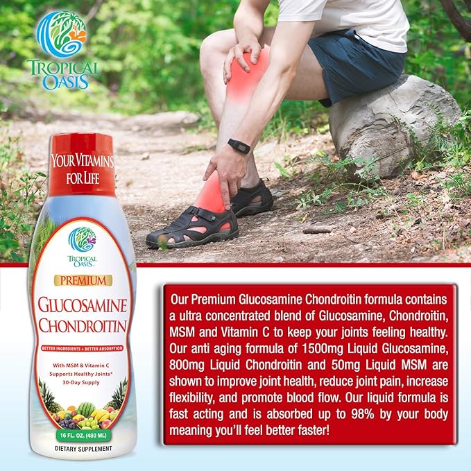 Tropical Oasis Premium Liquid Glucosamine Chondroitin 16 Fl
