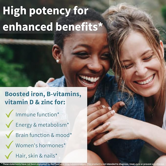 Igennus Methylated Women's Multivitamin, Methylated Folate for MTHFR, Clean Label & Sustained Release, with Iron, Non-GMO, Halal, 60 Vegan Tablets