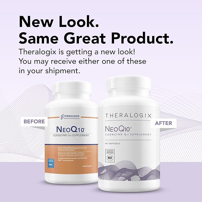 Theralogix NeoQ10 Coenzyme Q10 Supplement CoQ10 Fertility 90 Softgels (90-Day Supply)