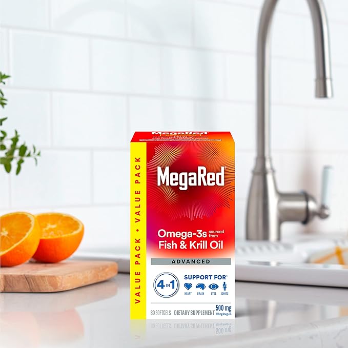 MegaRed Omega 3 Fish Oil & (80 Count 3 Fatty