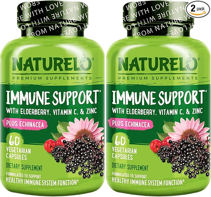 NATURELO Immune Support – Vitamin C, 120 Vegan
