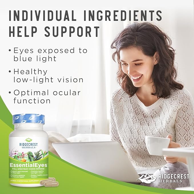 Ridgecrest Herbals EssentialEyes, Natural Eye Vitamin (120 Vegan 30 Serv)