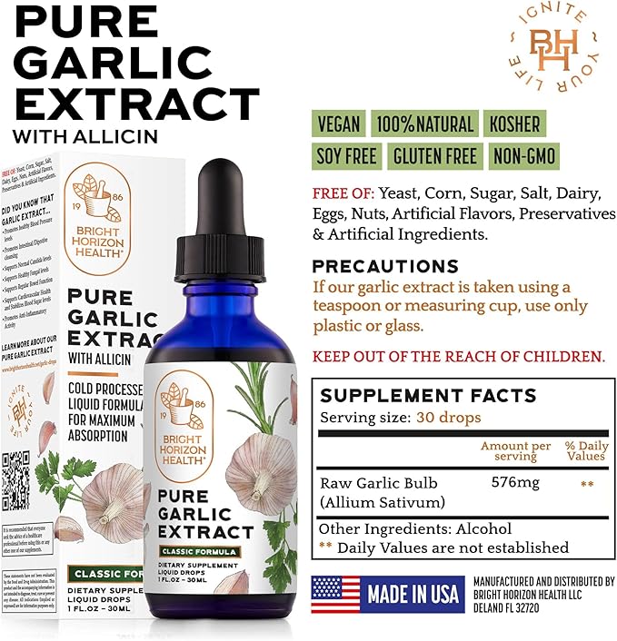 Pure Garlic Extract with Allicin Classic 1 fl