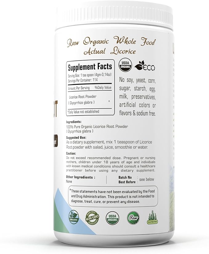 Licorice Root Powder 16Oz -1Lb. Natural 100% Natural