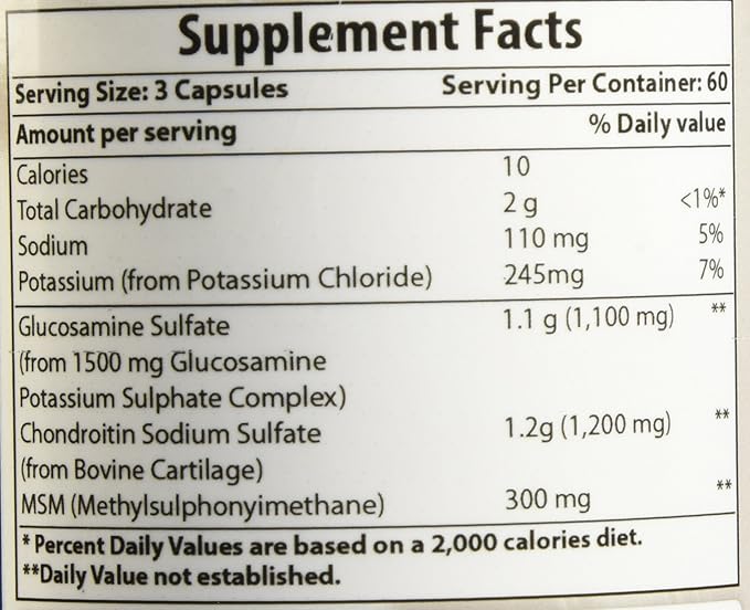 Best Naturals Glucosamine Chondroitin and MSM (Non-GMO) 180 Count
