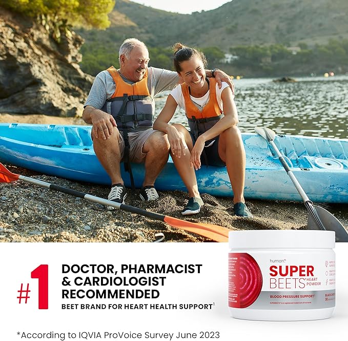 humanN SuperBeets Beet Root Powder - Non-GMO Beetroot Superfood - Nitric Oxide Supplement for Heart Health, Circulation & Blood Pressure Support - Black Cherry, 30 Servings
