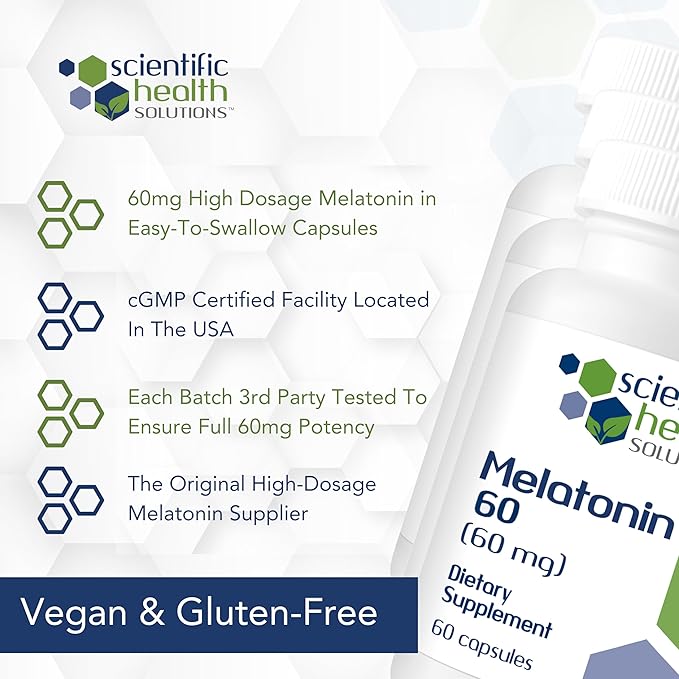 Melatonin 60mg | High Dosage Melatonin (3-Pack)
