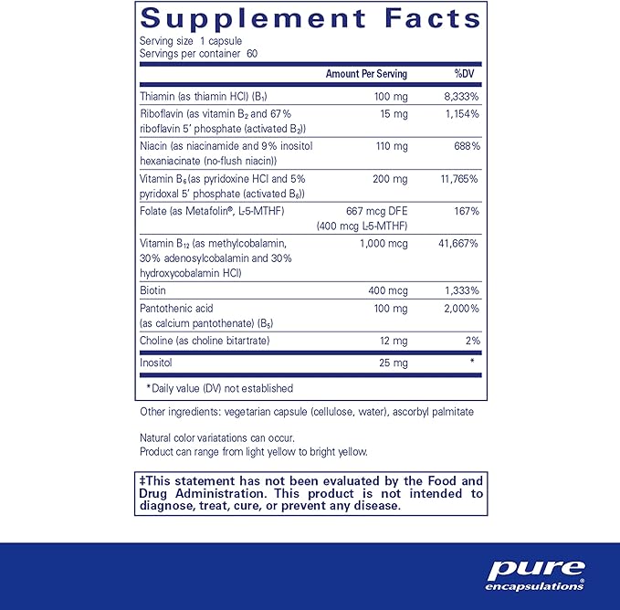 Pure Encapsulations B6 Complex B6 - 60 Capsules
