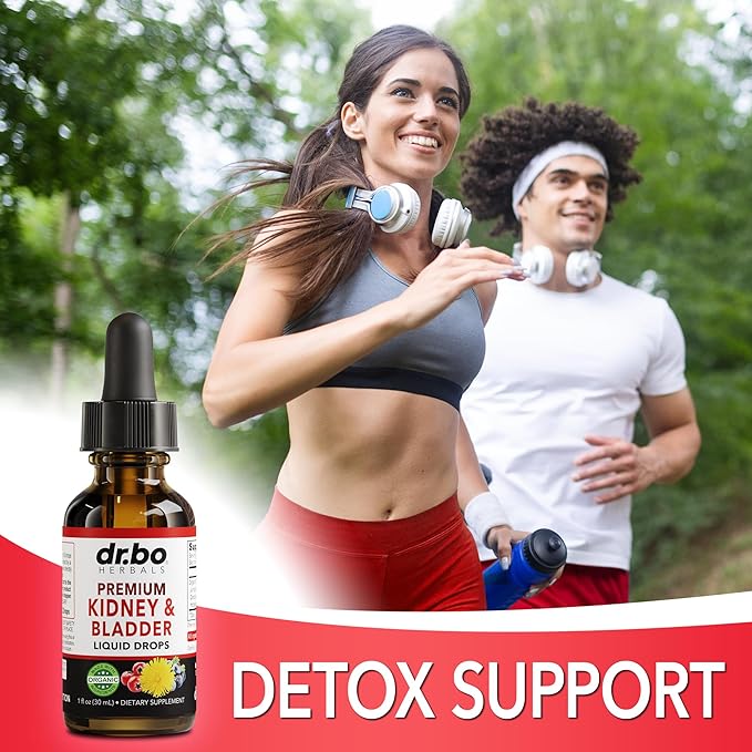 Kidney Support Supplement Bladder Health - Organic Kidney Bladder Supplements Drops Juniper Berry Cleavers Dandelion - Renal Kidney Cleanse Detox Urinary Tract Herbal Bladder Support Flush Kidneys 1oz