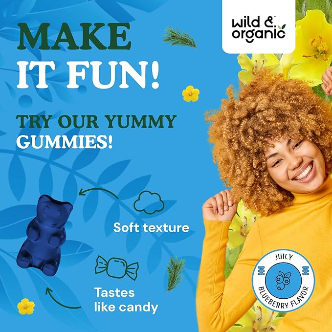 Wild & Organic Lung Detox Gummies 1000mg Mullein