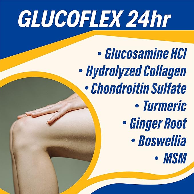 Glucosamine & Chondroitin Sulfate with MSM, 24 Hour 30 Servings, 120 Count