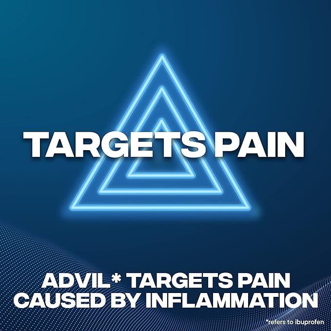 Advil Dual Action Back Pain Caplets 250mg Ibuprofen 500mg Acetaminophen 8 Hours 144 Count