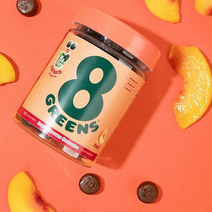 8Greens Daily Greens Gummies B12, Spirulina, 50 Vegan