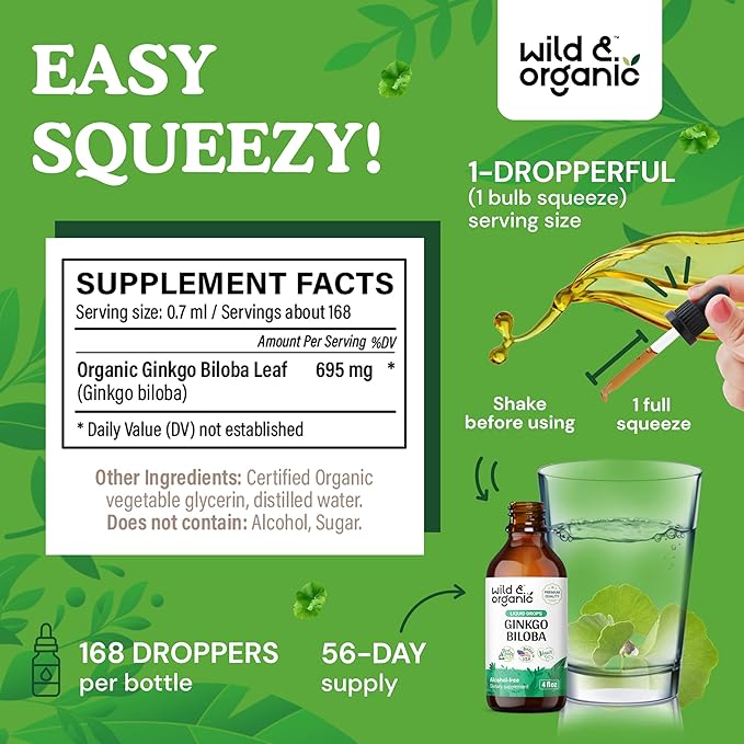 Ginkgo Biloba Liquid Drops 4 fl
