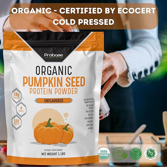 Organic Pumpkin Seed Protein Powder, Plant 1 lb