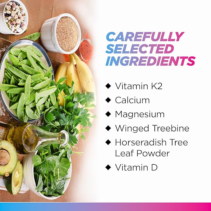 Livingood Daily Calcium Supplement for Women and Men, Bone Support with Vitamin C, Vitamin D3 K2, Magnesium, Zinc, Calcium, Vegetarian Capsules, Non GMO, Gluten Free, 60 Count