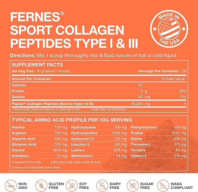Hydrolyzed Collagen Peptides Protein Supplement 28 Servings, 9.88 oz,