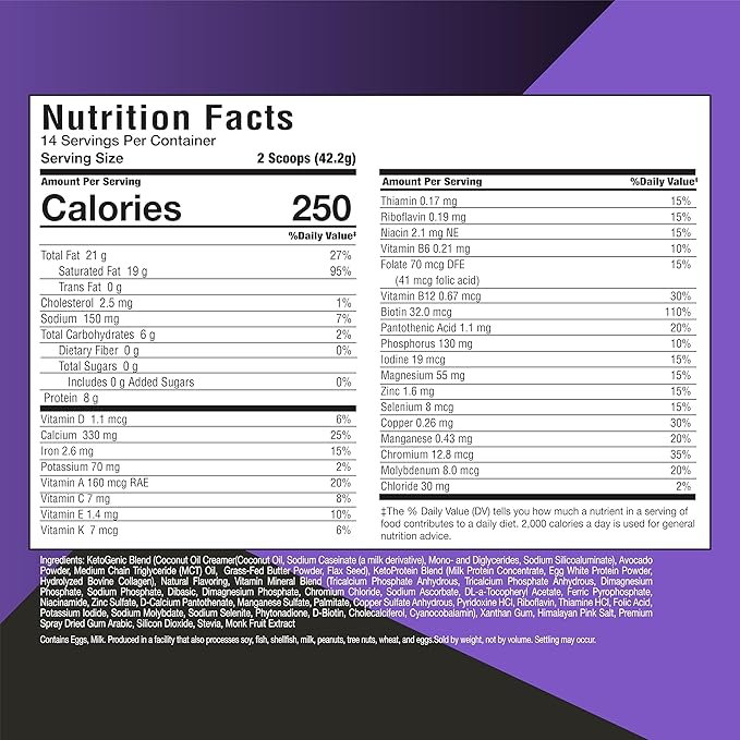 Keto Science Ketogenic Meal Shake, Energy 28 Servings, 2 Packs