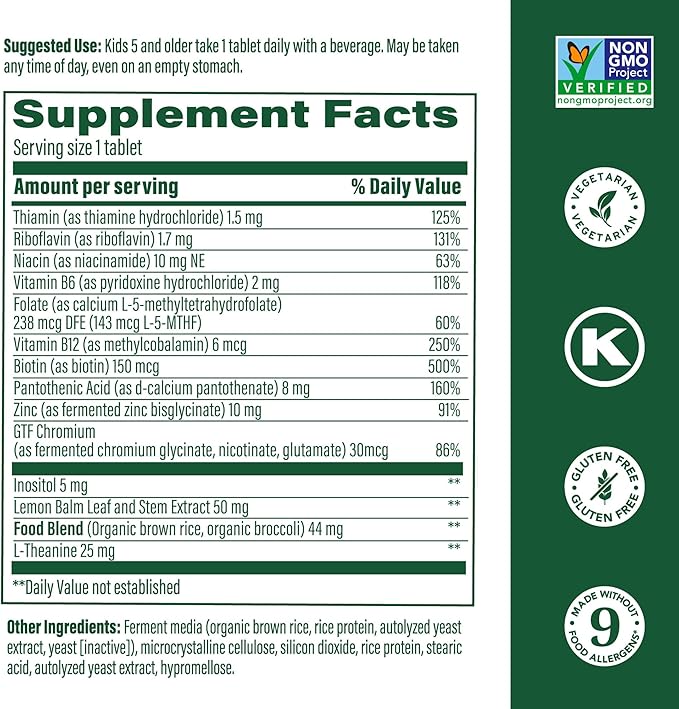 MegaFood Kids B Complex 8 B B6, Vitamin B12, Folate, 30 Mini