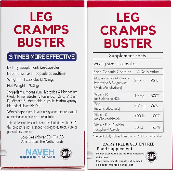 MAGNOX® Leg Cramps Buster 380mg Magnesium 3X More 120 Caps