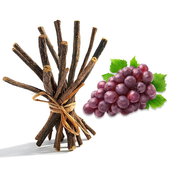Aroma Depot Grape 4 oz. Flavored Licorice Root Chew Sticks for Humans. 100% Pure Natural | Oral Health & Fresh Bearth | Individual Sticks are 6.5-7 inches long. Glycyrrhiza Glabra From Turkey