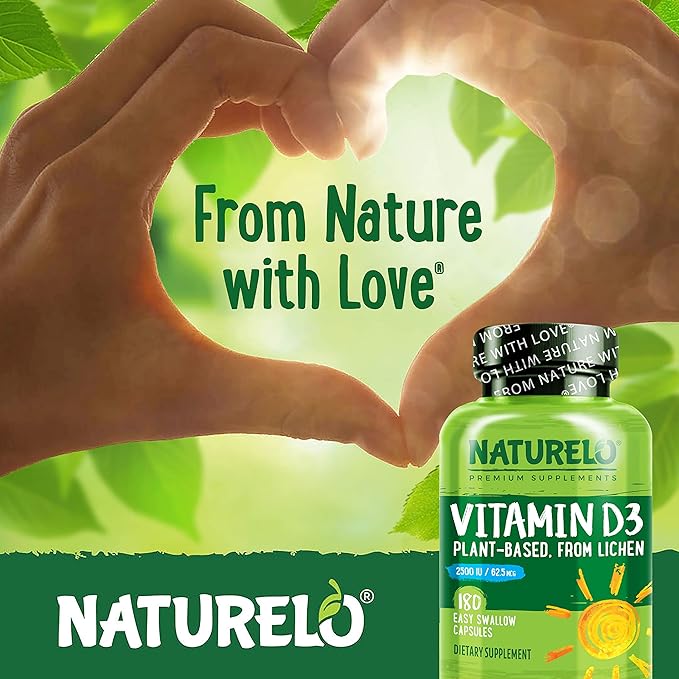 NATURELO Vitamin D 2500 IU D3 Supplement 180 Mini