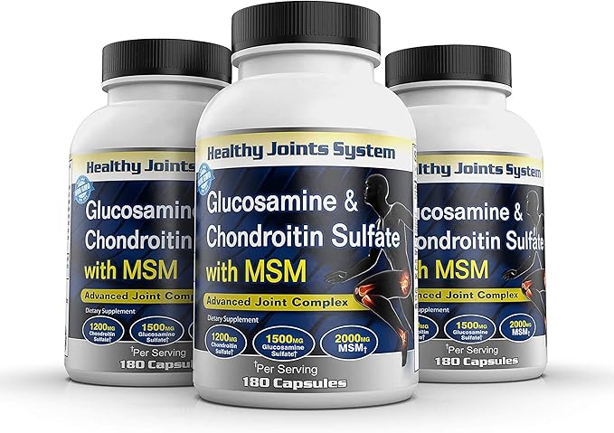 Glucosamine Chondroitin Sulfate with MSM Capsules 180 Count
