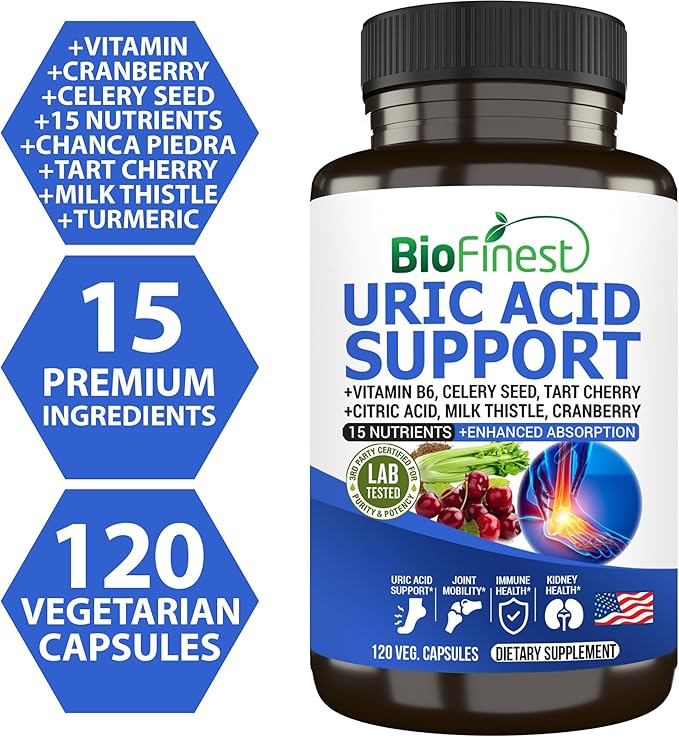 Uric Acid Support Supplement 15 Nutrients (120s)