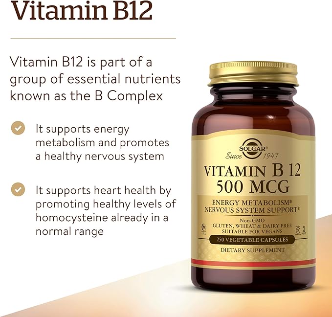 Solgar Vitamin B12 500 mcg Vegetable 250 Count