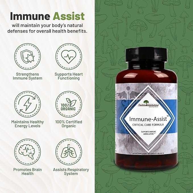 Immune Assist Critical Care Formula, Organic 7 Mushroom 1, 90 90 Capsules