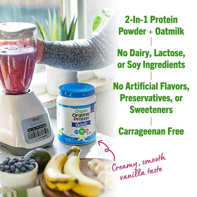 Orgain Organic Vegan Protein Powder + 20g Plant 1.05lb