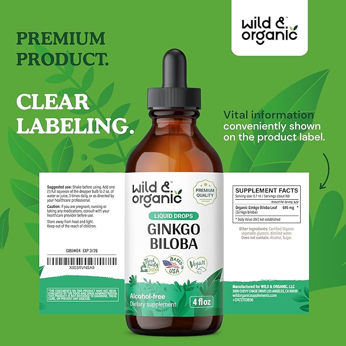 Ginkgo Biloba Liquid Drops 4 fl