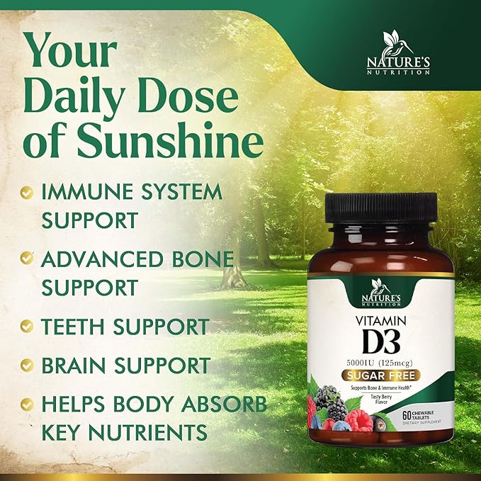 Vitamin D3 5000 IU (125 mcg) 60 Chewable