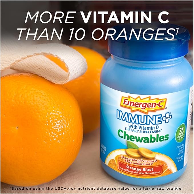Emergen-C Immune+ Chewables 1000mg Vitamin C 14 Count