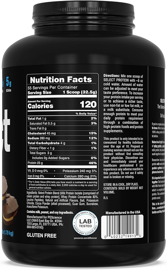 PEScience Select Low Carb Protein Powder, 55 Serving,