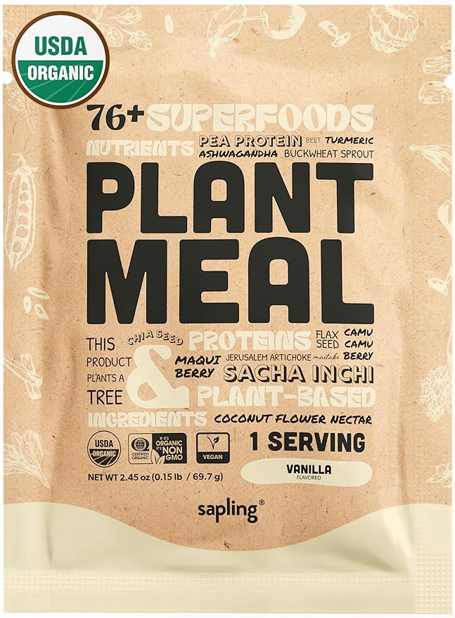 Plant Meal Replacement Shake 25g of 76+ Organic 1 Serving