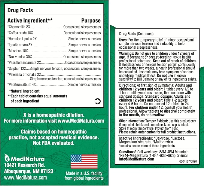 BHI Calming Stress Relief Blend 10 100 Tablets