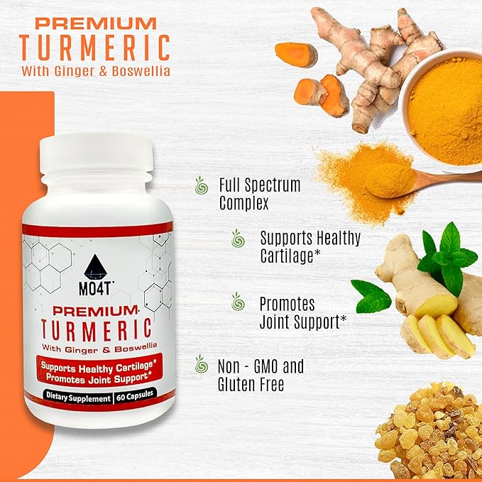 Premium Turmeric with Ginger & Glucosamine, 60 Capsules