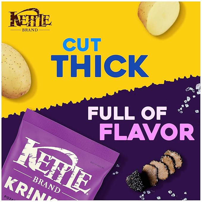 Kettle Foods Truffle & Sea Salt Krinkle Cut Potato Chips, 5 OZ